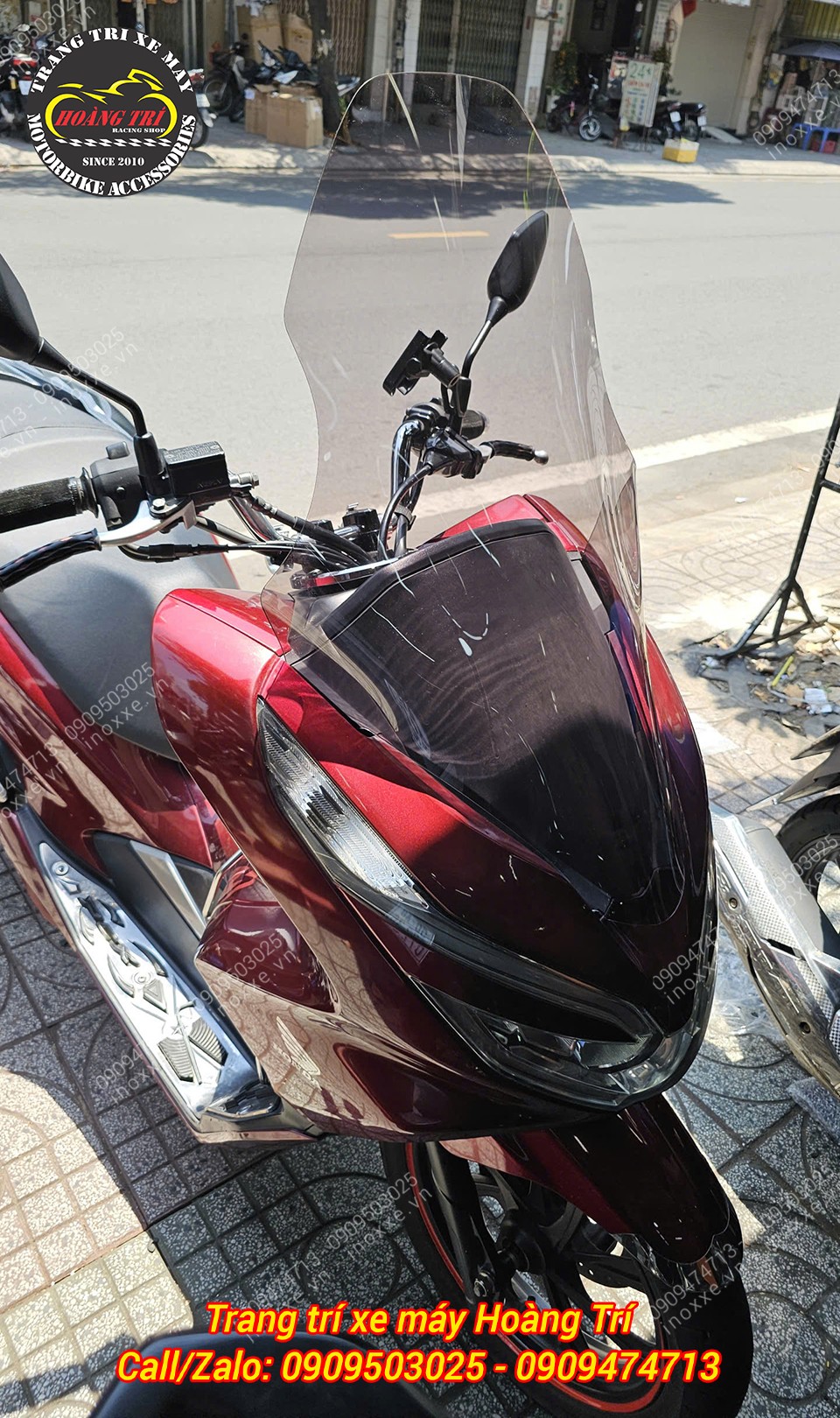 Kính chắn gió HTR lắp chuẩn PCX 2018